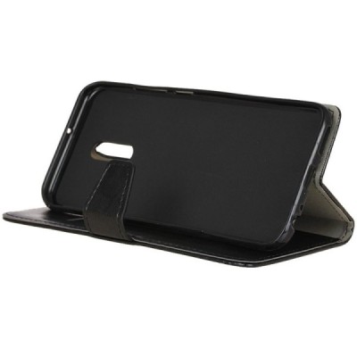 Xiaomi Redmi 5 atvēramais ādas melns maciņš, grāmata (maks) / Vacins.lv