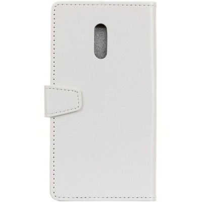 Xiaomi Redmi 5 atvēramais ādas balts maciņš, grāmata (maks) / Vacins.lv