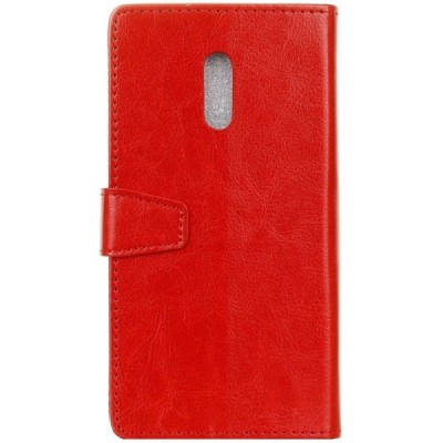 Xiaomi Redmi 5 atvēramais ādas sarkans maciņš, grāmata (maks) / Vacins.lv