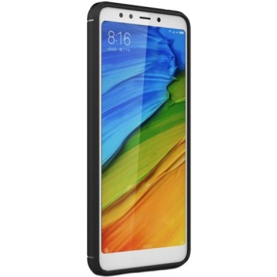 Xiaomi Redmi 5 „Carbon“ cieta silikona (TPU) melns apvalks / vacins.lv