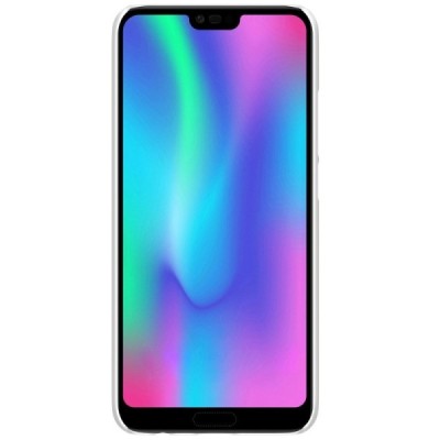 Huawei Honor 10 Nillkin Frosted Shield baltas plastikinis dėklas + apsauginė ekrano plėvelė / Priedai.lt