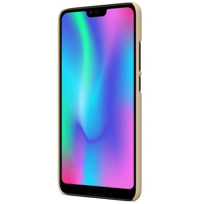 Huawei Honor 10 Nillkin Frosted Shield zelta plastmasas apvalks + ekrāna aizsargplēve / Vacins.lv