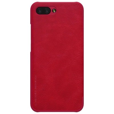 Greznais „Nillkin“ Qin sērijas ādas atvērams sarkans Huawei Honor 10 maciņš / Vacins.lv