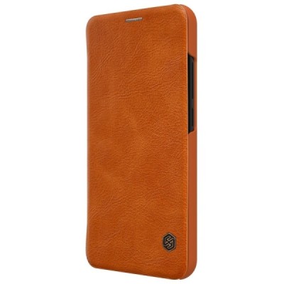 Prabangus „Nillkin“ Qin serijos rudas odinis atverčiamas Huawei Honor 10 dėklas - knygutė / Priedai.lt