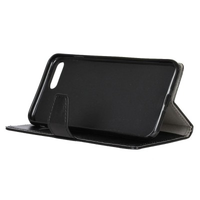 Huawei Honor 10 atvēramais ādas melns maciņš, grāmata (maks) / Vacins.lv