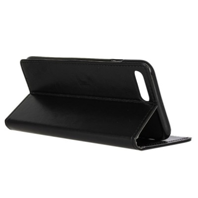 Huawei Honor 10 atvēramais ādas melns maciņš, grāmata (maks) / Vacins.lv