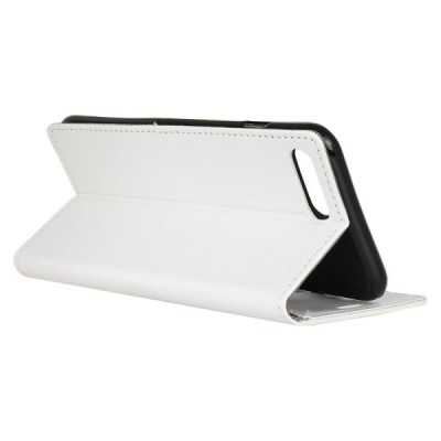 Huawei Honor 10 atvēramais ādas balts maciņš, grāmata (maks) / Vacins.lv