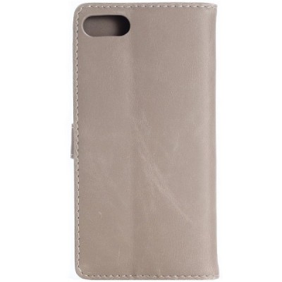 Huawei Honor 10 atverčiamas smėlio spalvos odinis retro dėklas - piniginė / Priedai.lt