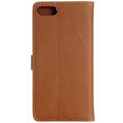 Huawei Honor 10 atvēramais ādas gaiši brūns retro maciņš (maks) / Vacins.lv