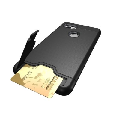 Google Pixel 2 XL pastiprinātas aizsardzības melns apvalks / Vacins.lv