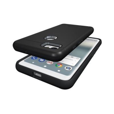 Google Pixel 2 XL pastiprinātas aizsardzības melns apvalks / Vacins.lv