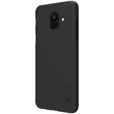 Nillkin Frosted Shield Samsung Galaxy A6 2018 (A600F) melns plastmasas futrālis / Vacins.lv