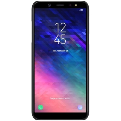 Nillkin Frosted Shield Samsung Galaxy A6 2018 (A600F) melns plastmasas futrālis / Vacins.lv