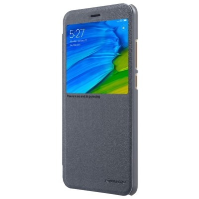 Xiaomi Redmi Note 5 2018 (Redmi Note 5 Pro) pilkas odinis atverčiamas Nillkin Sparkle dėklas / Priedai.lt