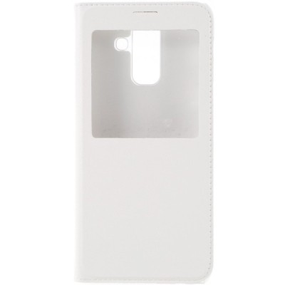 Samsung Galaxy A6 2018 (A600F) balts atvēramais maciņš ar lodziņu / Vacins.lv