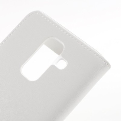 Samsung Galaxy A6 2018 (A600F) balts atvēramais maciņš ar lodziņu / Vacins.lv