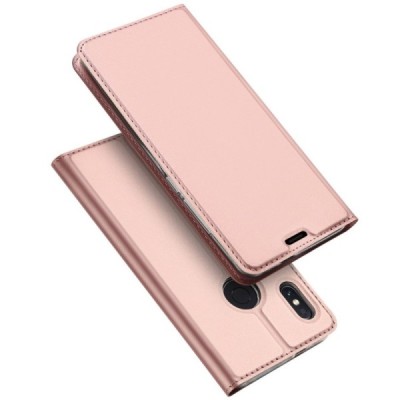Xiaomi Redmi Note 5 2018 (Redmi Note 5 Pro) „Dux Ducis“ Skin sērijas rozs ādas atvērams maciņš / Vacins.lv