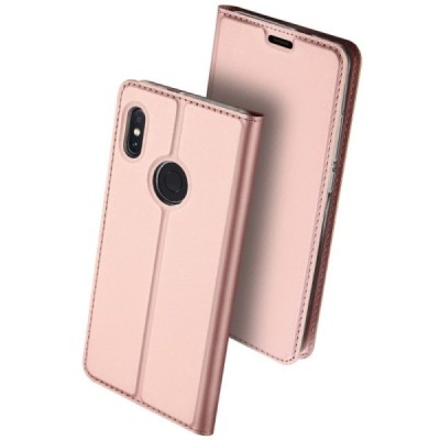 Xiaomi Redmi Note 5 2018 (Redmi Note 5 Pro) „Dux Ducis“ Skin sērijas rozs ādas atvērams maciņš / Vacins.lv