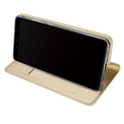 Xiaomi Redmi Note 5 2018 (Redmi Note 5 Pro) „Dux Ducis“ Skin sērijas zelta ādas atvērams maciņš / Vacins.lv
