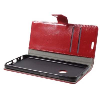 Xiaomi Redmi Note 5 2018 (Redmi Note 5 Pro) atvēramais ādas sarkans maciņš, grāmata (maks) / Vacins.lv