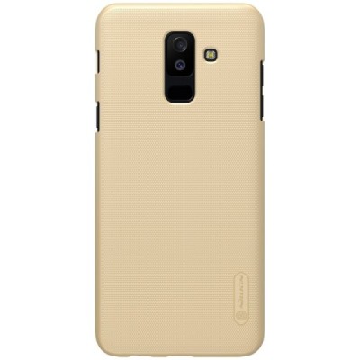Nillkin Frosted Shield Samsung Galaxy A6+ 2018 (A605F) auksinis plastikinis dėklas + apsauginė ekrano plėvelė / Priedai.lt