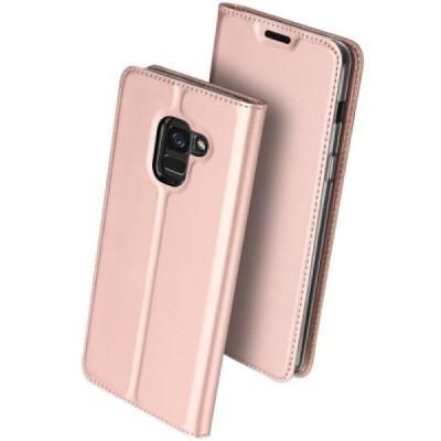 Samsung Galaxy J6 2018 (J600) „Dux Ducis“ Skin sērijas rozs ādas atvērams maciņš / Vacins.lv