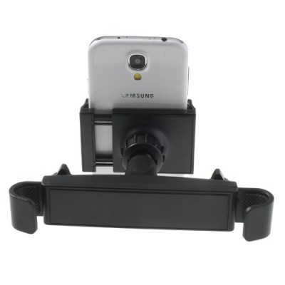 Melns telefona autoturētājs (stiprināms pie atzveltnes) / Vacins.lv