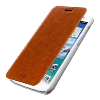 Huawei Ascend G7 „Mofi“ Rui sērijas brūns ādas atvērams maciņš / Vacins.lv