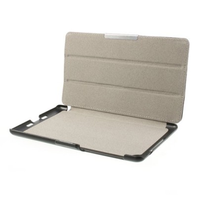 Asus Nexus 7 (2013) klasisks ādas vertikāli atvēramais melns futrālis / Vacins.lv