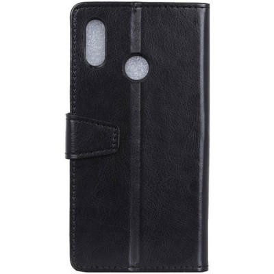 Asus Zenfone 5 2018 (ZE620KL) atverčiamas juodas odinis dėklas, knygutė - piniginė / Priedai.lt