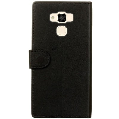 Asus Zenfone 3 Max (ZC520TL) „Crazy Horse“ atverčiamas juodas odinis dėklas - piniginė / Priedai.lt