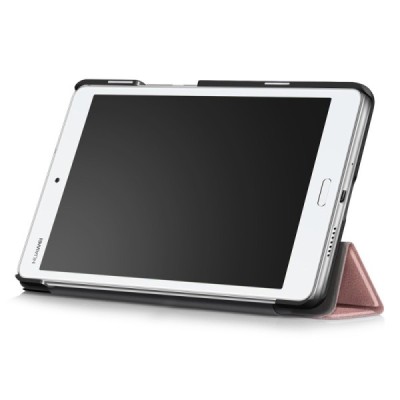 Huawei MediaPad M3 Lite 8.0 atvēramais rozs maciņš / Vacins.lv