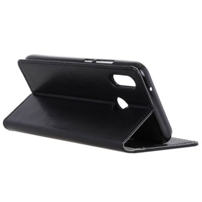 Xiaomi Redmi S2 (Redmi Y2) atvēramais ādas melns maciņš (maks) / Vacins.lv