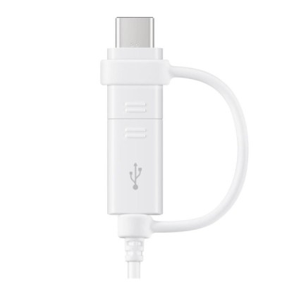 „Samsung“ Combo micro USB + Type-C baltas laidas 1 m. (originalus) (EP-DG930) / Priedai.lt
