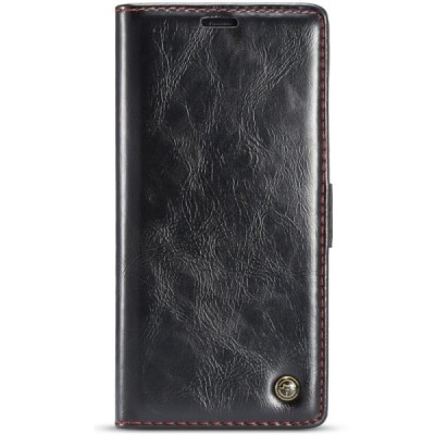 Samsung Galaxy Note 9 (N960F) „CaseMe“ solidus atverčiamas juodas odinis dėklas - knygutė / Priedai.lt