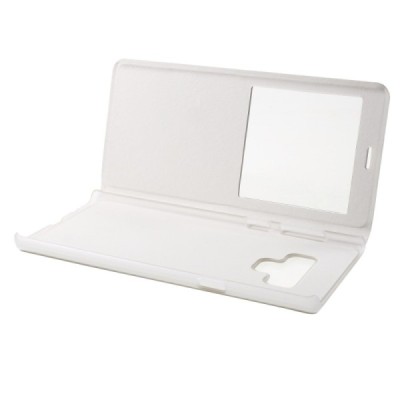 Samsung Galaxy Note 9 (N960F) atvēramais maciņš ar lodziņu - balts / Vacins.lv