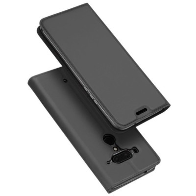 „Dux Ducis“ Skin serijos HTC U12 Plus juodas odinis atverčiamas dėklas / Priedai.lt