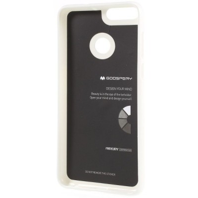 Huawei P smart 2018 (Enjoy 7S) Mercury balts cieta silikona (TPU) apvalks / vacins.lv