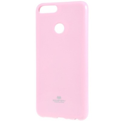 Huawei P smart 2018 (Enjoy 7S) šviesiai rožinis Mercury kieto silikono (TPU) dėklas - nugarėlė / Priedai.lt