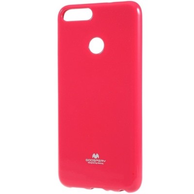 Huawei P smart 2018 (Enjoy 7S) tamsiai rožinis Mercury kieto silikono (TPU) dėklas - nugarėlė / Priedai.lt