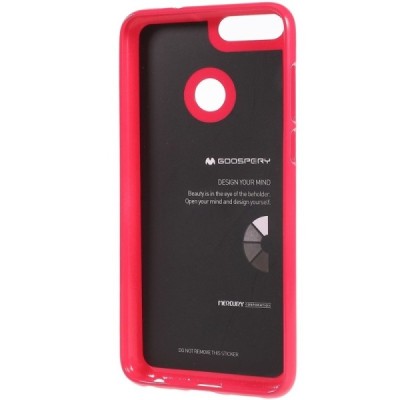 Huawei P smart 2018 (Enjoy 7S) tamsiai rožinis Mercury kieto silikono (TPU) dėklas - nugarėlė / Priedai.lt