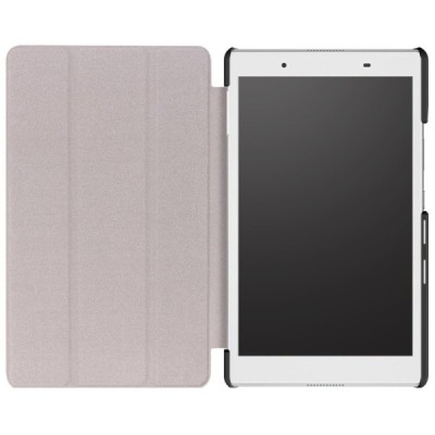 Lenovo Tab4 8.0 (TB-8504F) atverčiamas raudonas odinis dėklas (sulankstomas) / Priedai.lt