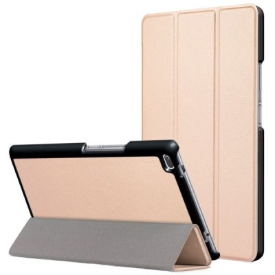Lenovo Tab4 8.0 (TB-8504F) atverčiamas auksinis odinis dėklas (sulankstomas) / Priedai.lt