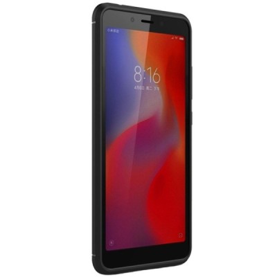 Xiaomi Redmi 6 „Carbon“ cieta silikona (TPU) melns apvalks / vacins.lv