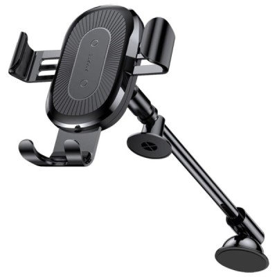 „Baseus“ automašīnas telefona turētājs (lādētājs) - melns / Vacins.lv