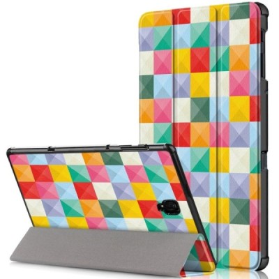Samsung Galaxy Tab A 10.5 2018 (T590, T595) „Cubes“ atverčiamas spalvotas dėklas - knygutė / Priedai.lt