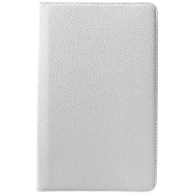 Samsung Galaxy Tab A 10.5 2018 (T590, T595) atvēramais balts ādas maciņš, grozās 360° grādu apjomā / Vacins.lv