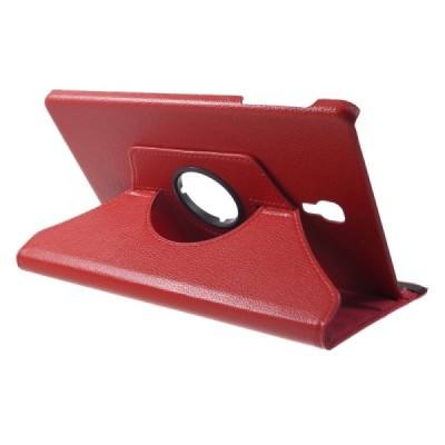 Samsung Galaxy Tab A 10.5 2018 (T590, T595) atvēramais sarkans ādas maciņš, grozās 360° grādu apjomā / Vacins.lv