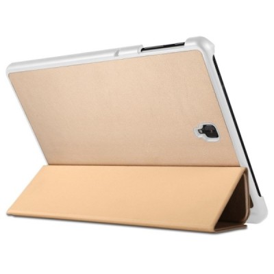 Samsung Galaxy Tab S4 10.5 (T835, T830) atverčiamas auksinis odinis dėklas - knygutė (sulankstomas) / Priedai.lt