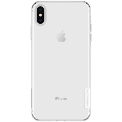 Apple iPhone Xs Max Nillkin Nature plonas skaidrus (permatomas) silikoninis TPU bespalvis dėklas / Priedai.lt